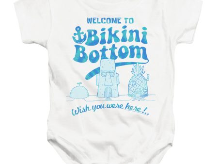 SPONGEBOB SQUAREPANTS : BIKINI BOTTOM WELCOME INFANT SNAPSUIT White LG (18 Mo) on Sale