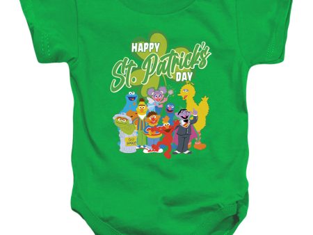 SESAME STREET : ST. PATRICK S DAY BIG BIRD ELMO COOKIE MONSTER INFANT SNAPSUIT Kelly Green XL (24 Mo) For Discount