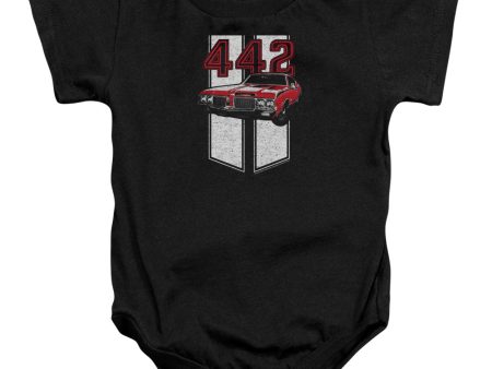 OLDSMOBILE : 442 INFANT SNAPSUIT Black SM (6 Mo) For Sale