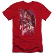 WONDER WOMAN MOVIE : AMERICAN HERO PREMIUM CANVAS ADULT SLIM FIT T-SHIRT 30\1 Red LG Discount