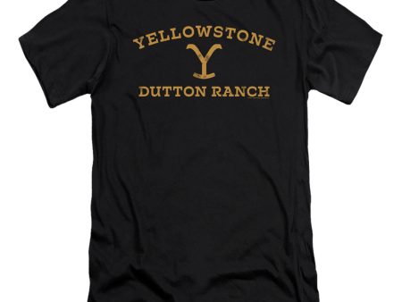 YELLOWSTONE : ARCHED LOGO  PREMIUM CANVAS ADULT SLIM FIT T-SHIRT 30\1 Black XL Fashion