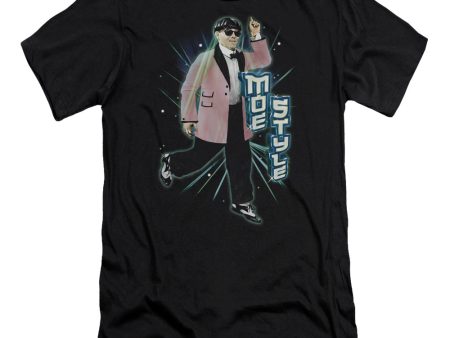 THREE STOOGES : MOE STYLE PREMIUM CANVAS ADULT SLIM FIT T-SHIRT 30\1 BLACK SM For Discount