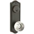 Emtek 7090PC Passage Single Keyed , Sideplate Locksets Rope 3-5 8  Center to Center Keyed , Providence Crystal Knob For Cheap